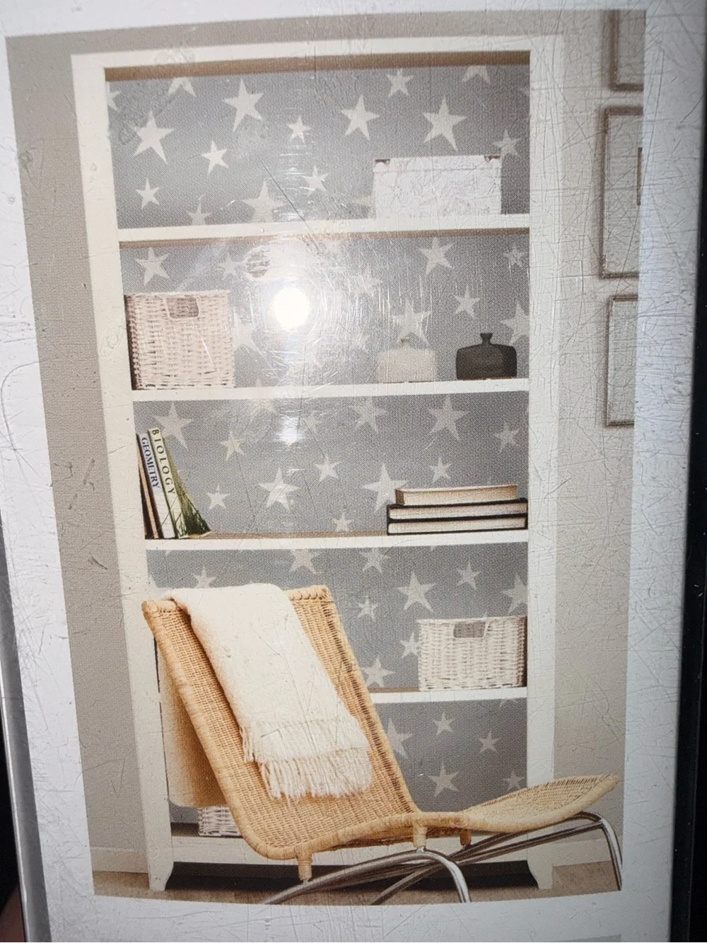 Nuwallpaper peel and stick wallpaper star print NEW one roll - made in the USA